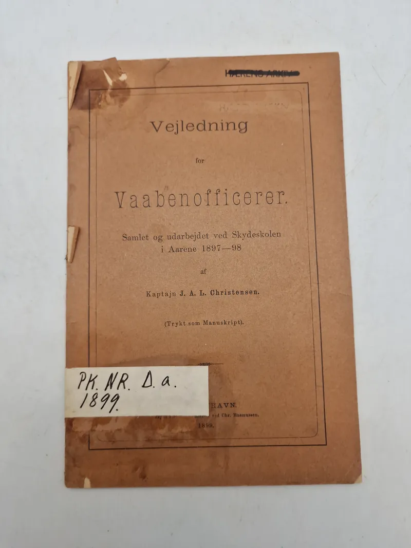 vejledning for vaabenofficerer