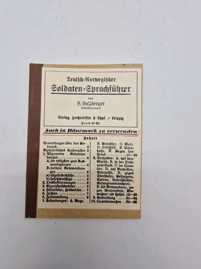 Original Tysk WW2 Dask/Tysk ordbog