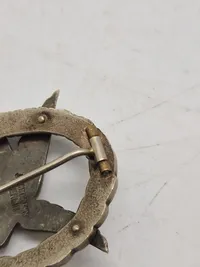 Originalt tysk Fliegerschützenabzeichen mit blitz med fremstiller