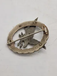 Originalt tysk Fliegerschützenabzeichen mit blitz med fremstiller