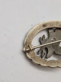 Originalt tysk Fliegerschützenabzeichen mit blitz med fremstiller