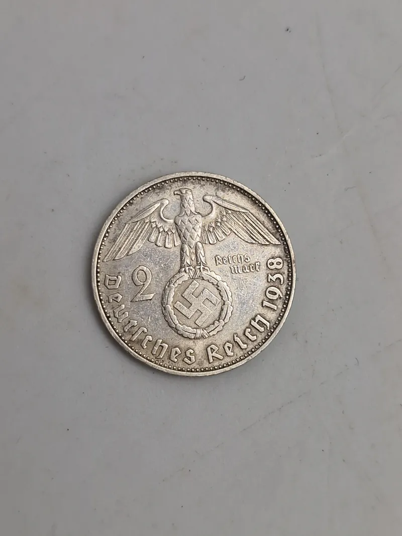 Original 2 Reichmark af sølv, 1938