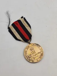 Original Tysk 1870/71 deltager medalje lavet af metallet fra franske kanoner