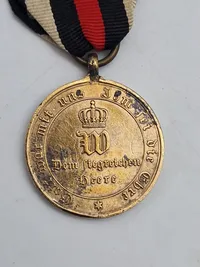 Original Tysk 1870/71 deltager medalje lavet af metallet fra franske kanoner