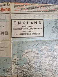 Originalt tysk jernbane kort, ww2