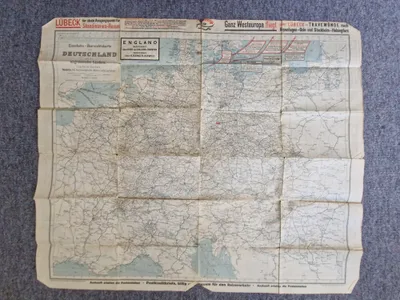 Originalt tysk jernbane kort, ww2