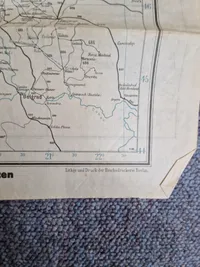 Originalt tysk jernbane kort, ww2