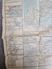 Originalt tysk jernbane kort, ww2