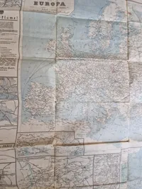 Originalt tysk jernbane kort, ww2
