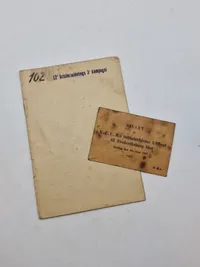 Original sangbog med bl.a. befrielses sange, samt billet til bal på KFUM
