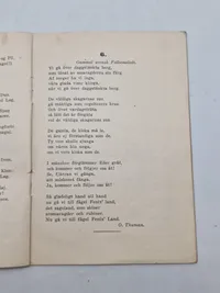 Original sangbog med bl.a. befrielses sange, samt billet til bal på KFUM
