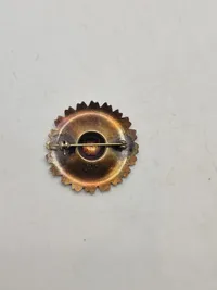 Original Georg Jensen marguerit broche, emalje og sterlingsølv