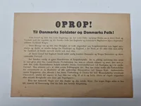 Originalt Oprop - nedkastet over Danmark 9 april 1940