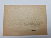 Originalt Oprop - nedkastet over Danmark 9 april 1940