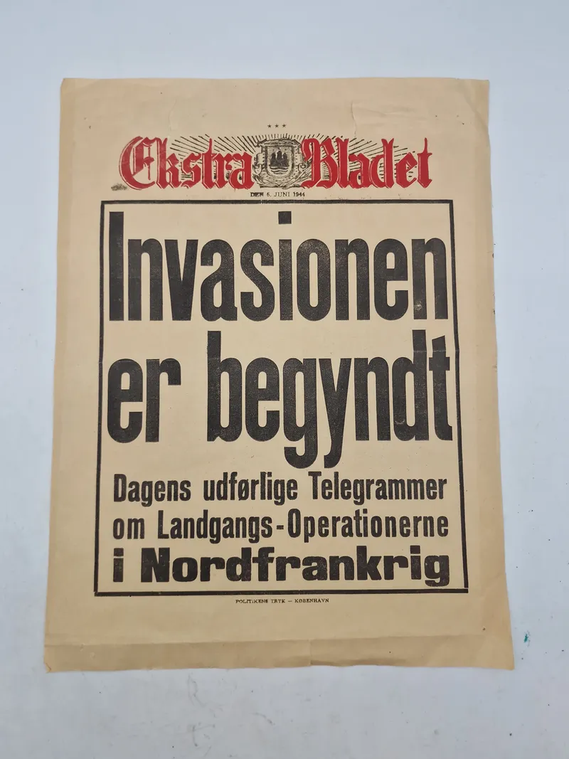 Original dansk spiseseddel - ww2