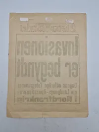 Original dansk spiseseddel - ww2