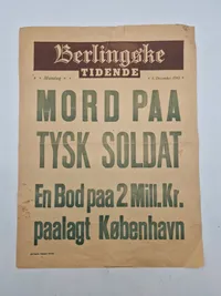 Original dansk spiseseddel - ww2