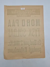 Original dansk spiseseddel - ww2