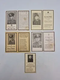Lot originale tyske dødskort, ww2