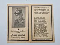 Lot originale tyske dødskort, ww2