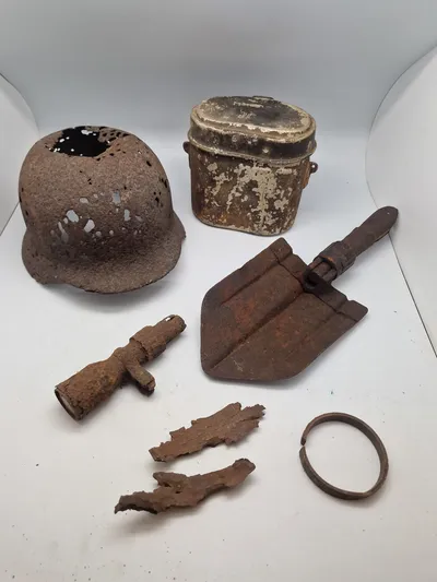 Lot originale tyske jordfund - ww2