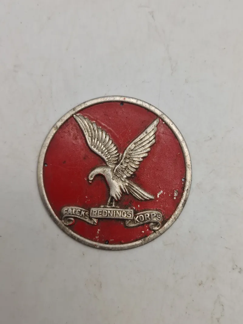 Originalt blikskilt - Falcks Rednings korps