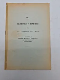 Tale af Rigsfører Himmler til folkestormens medlemmer