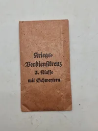 Original tildelingspose for kriegsverdienstkreuz 2.kl