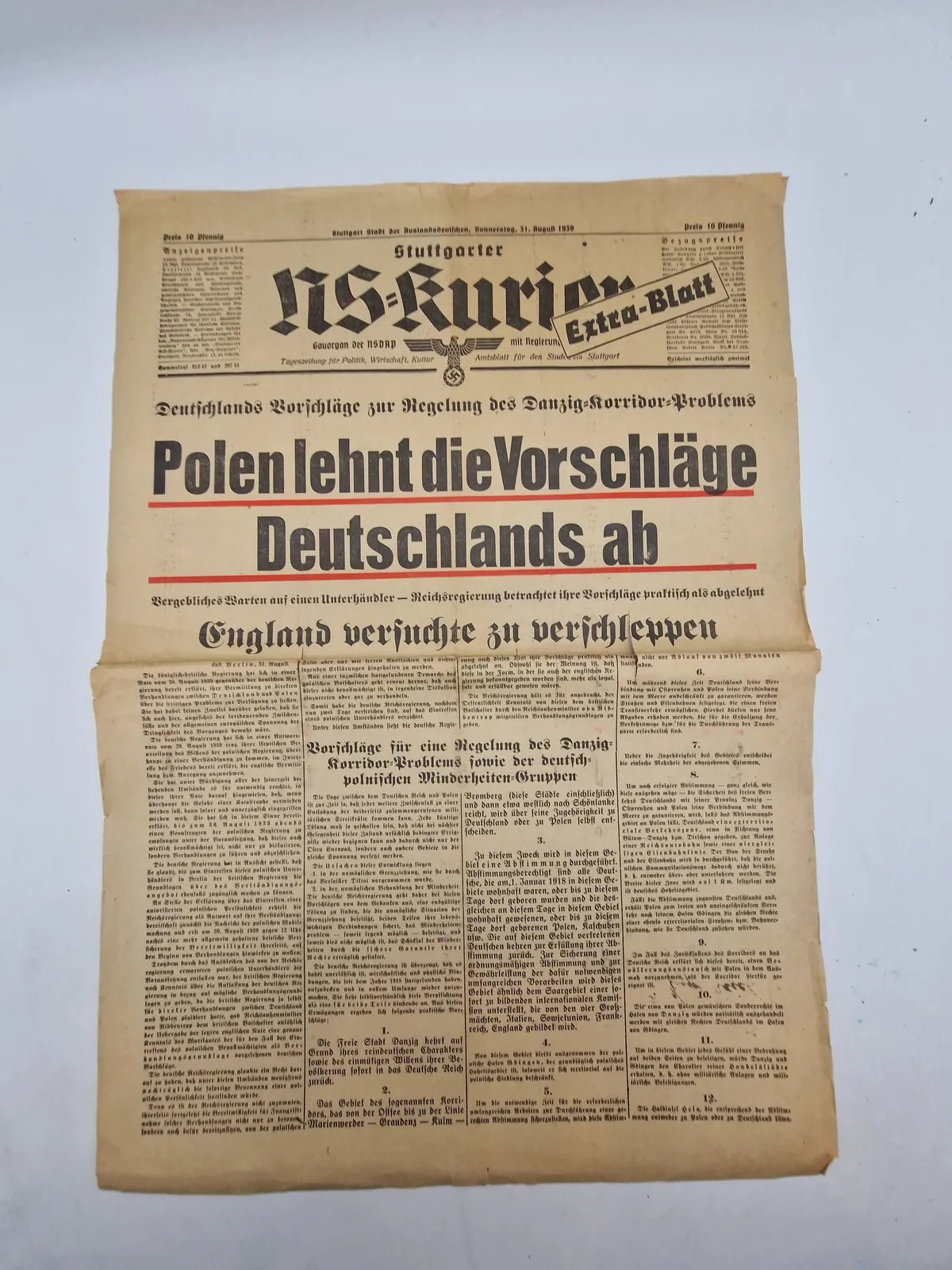 Original tysk ww2 avis