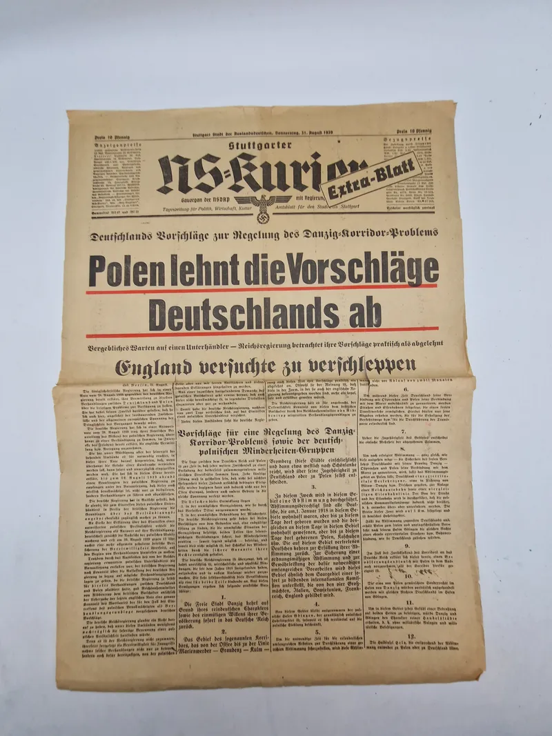 Original tysk ww2 avis