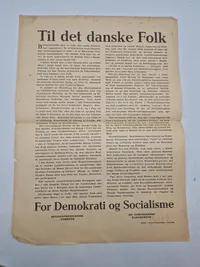 Original flyer fra befrielses dagene