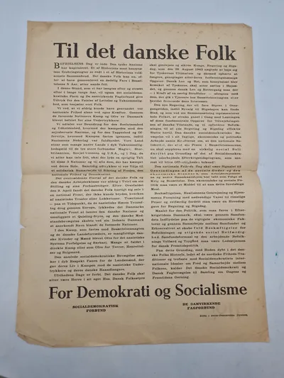 Original flyer fra befrielses dagene