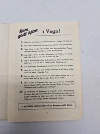Original pjece ww2 - Kom godt hjem!
REGLER FOR LYGTEFØRING OG FÆRDSEL UNDER MØRKLÆGNINGEN