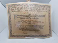 Originalt ww2 æresurkunde (Flensburg)