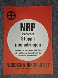 Original plakat fra det svenske nynazistiske parti