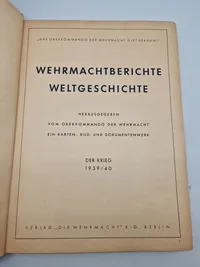 Original ww2 bog - WEHRMACHTBERICHTE WELTGESCHICHTE