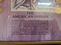 Tavle med historie og samling Indian Head penny’s