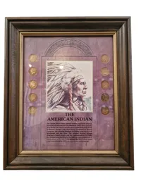 Tavle med historie og samling Indian Head penny’s