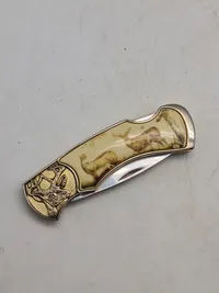 Veludført foldekniv med etui