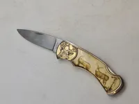 Veludført foldekniv med etui