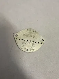 Originalt Fransk WW2 ID brik