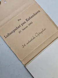 Original billedserie - Bomber over København samt originale granat stumper fra bombardementerne