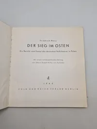 Originalt ww2 hæfte - Der Sieg Im Osten