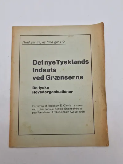 Det nye Tysklands Indsats ved Grænserne -
De tyske Hovedorganisationer