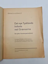 Det nye Tysklands Indsats ved Grænserne -
De tyske Hovedorganisationer
