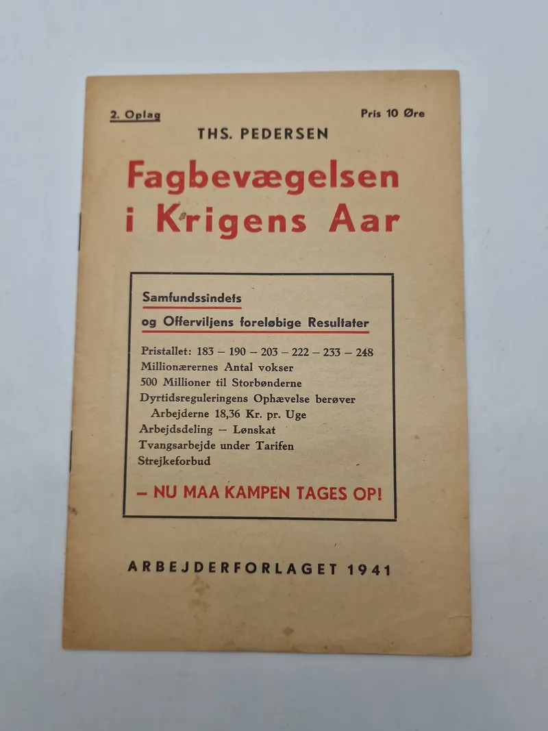 Original ww2 bog - Fagbevæglesne i krigens år