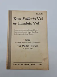 Original ww2 bog - kun folkets vel er landets vel