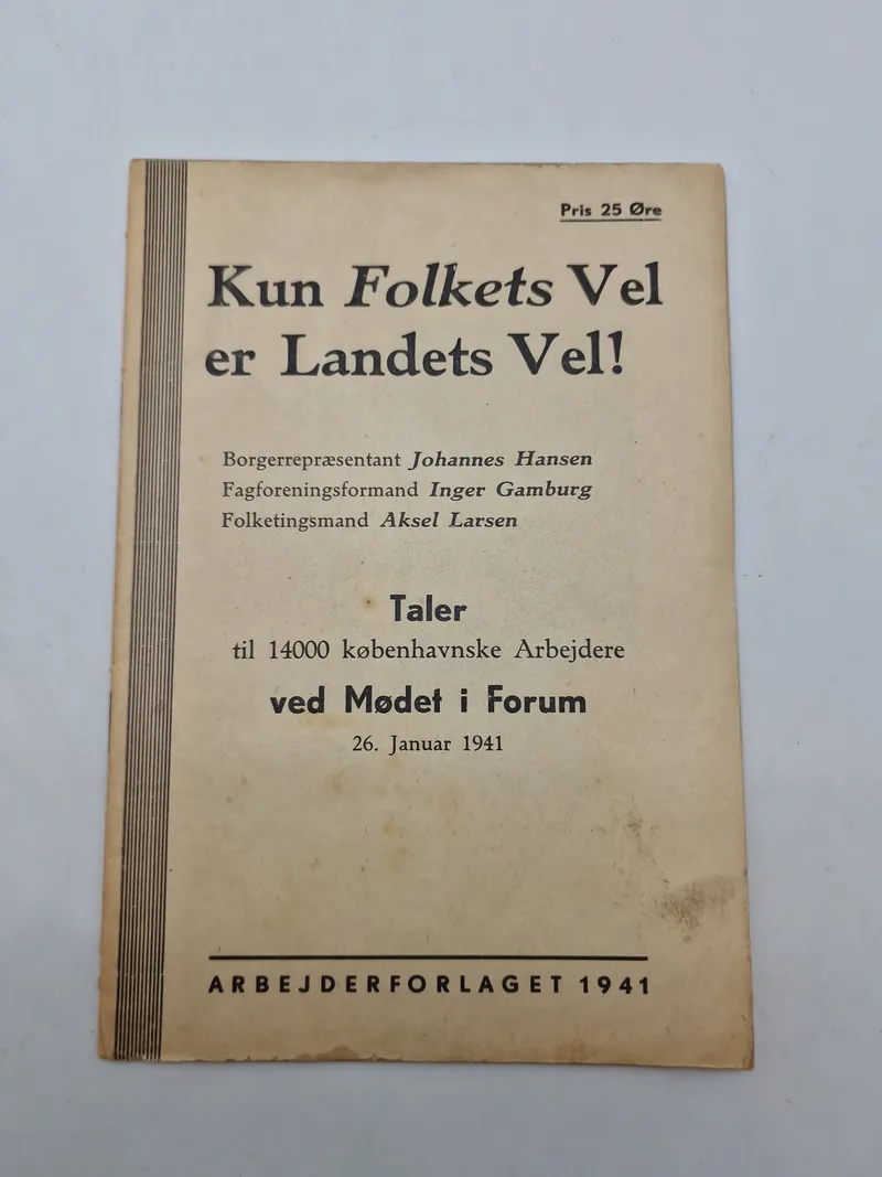Original ww2 bog - kun folkets vel er landets vel