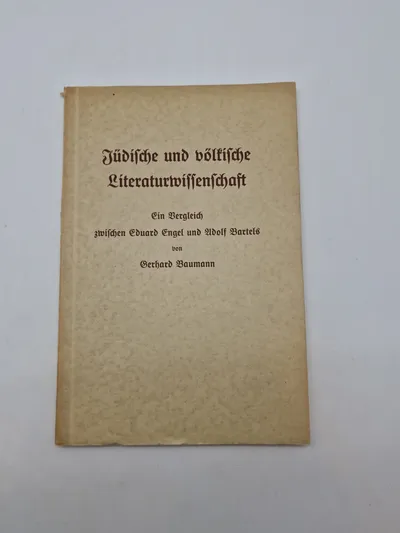 Originalt hæfte - Jüdische und völkische Literaturwissenschaft