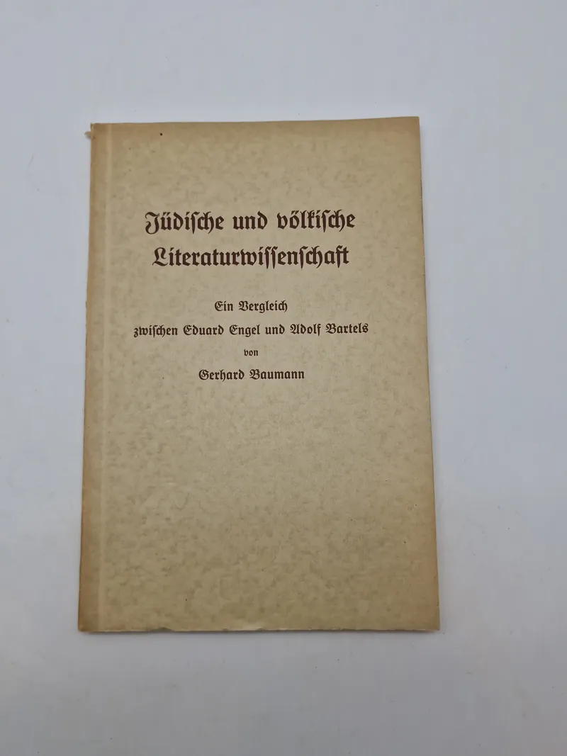 Originalt hæfte - Jüdische und völkische Literaturwissenschaft